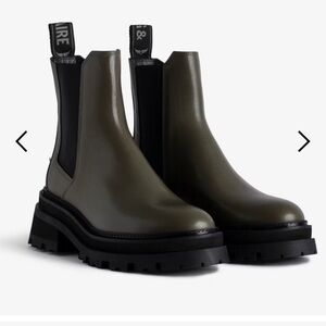 Zadig & Voltaire Khaki Leather Ankle Boots